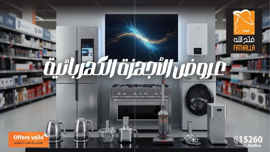 مجلة عروض فتح الله ماركت حتى 7 يناير 2026 الاجهزة الكهربائية | أول عروض السنة الجديدة